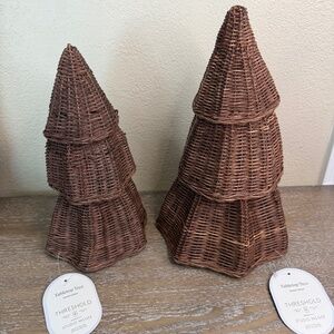 Scalloped Rattan Christmas Tree- Threshold design w/ Studio McGee small & medium